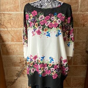 Floral Print Tunic Top